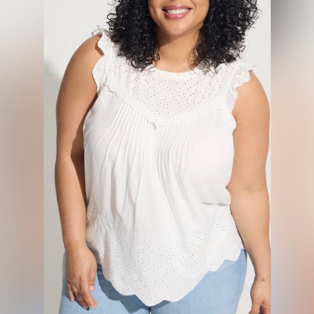 Torrid Eyelet Sleeveless Top
